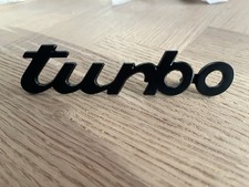 Porsche Black Turbo Badge New 93055931703