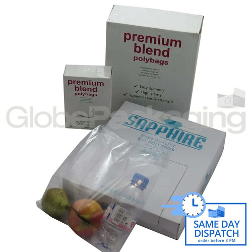 Clear polythene plastic food - clear,