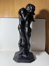 The kiss. Crosa 2001 Cold Cast Bronze Nude Sculpture Heredities