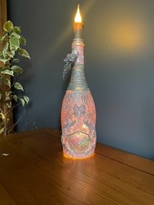 Table Lamp - Home Decor - Bottle Art - Vintage style