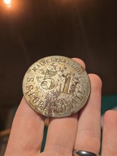 Vintage 1800s Steam Ship Badge