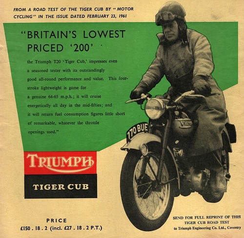 1961 triumph tiger cub - tiger,