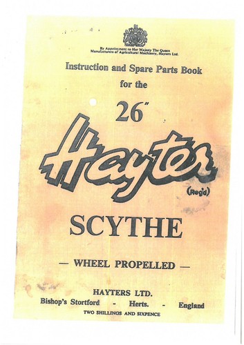 Hayter mower scythe - 26",