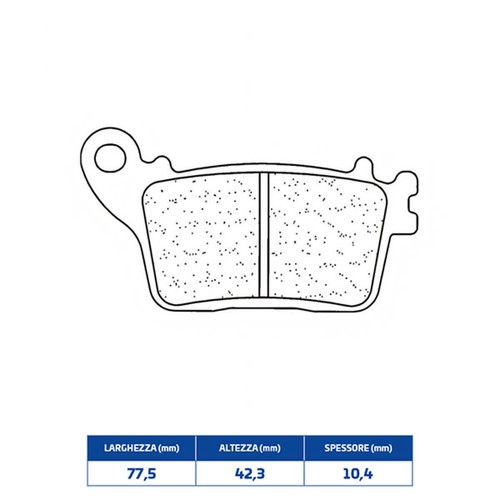 Sintered rear brake - brake, pads