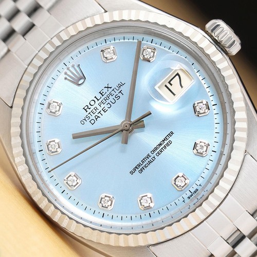 Rolex mens datejust ice blue - ice,