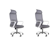 2x Ergonomic Mesh Office White