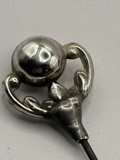 BEAUTIFUL ART NOUVEAU SILVER  HAT PIN (A847)