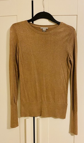 Ladies gold shimmer jumper - ladies,