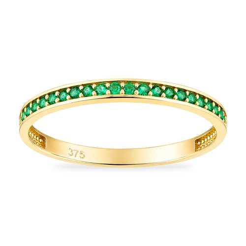 9ct yellow gold cubic zirconia - yellow,
