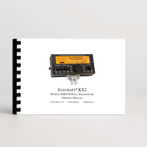 Owners manual for elecraft - manual, kx2