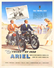 1950 Ariel Motorcycles Vintage