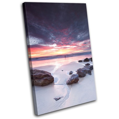Rocky beach fisherman sunset - rocky,