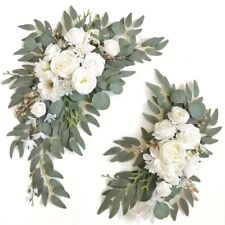 2Pcs Wedding Arch Flowers Set Wedding Decor Garland Artificial Flower Swag