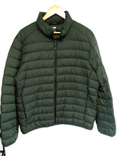 Uniqlo dark green lightweight down jacket XL/44"-46"chest