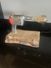 Wolf Drill Lamp Unique One Off, Man Cave, Talking Piece LED & Bayonet Bulb