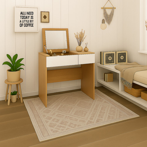 Wood dressing table with - wood,