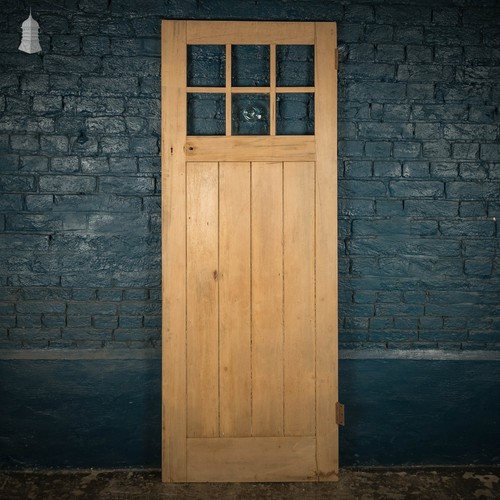 Framed plank glazed pine door - framed,