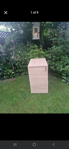 Beech wooden filing cabinet - beech,