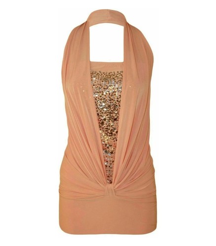 Women sequin halter neck - sequin,