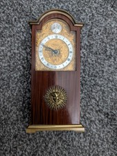 Swiza Tempus Fugit Alarm Clock 1971 MINATURE GRANDFATHER CLOCK  Windup