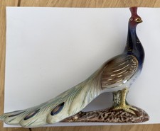 Beautiful Elpa Alcobaca Peacock Figurine