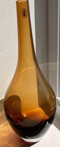 Ikea salong amber glass vase - amber,