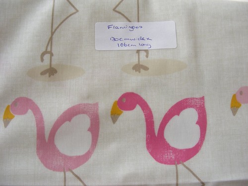 Flamingo oilcloth fabric - flamingo,