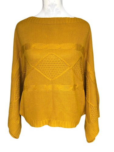 Knitted pullover cropped - pullover,