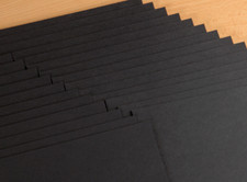 Black Smooth Extra Thick Card 210gsm to 480gsm A4  A3 Premium Grade