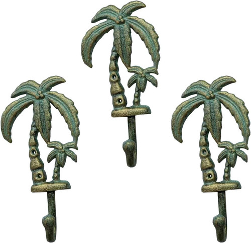 Cast iron palm tree wall - wall, hooks