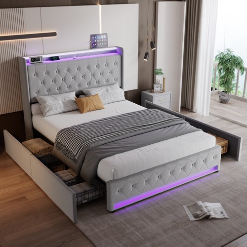4ft6 double bed frame - frame, 4