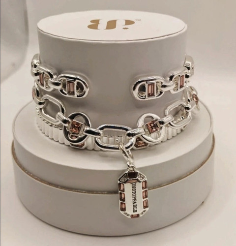 Rose gold plated bracelet - gold,