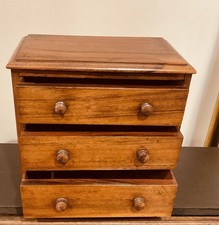 Mahogany miniature chest - miniature,