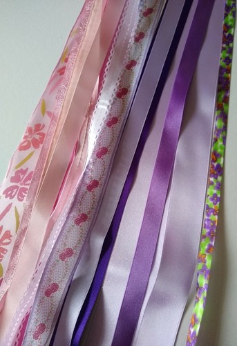 Pink purple ribbon - ribbon, bundle