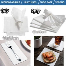 White paper napkins 30cm - white,