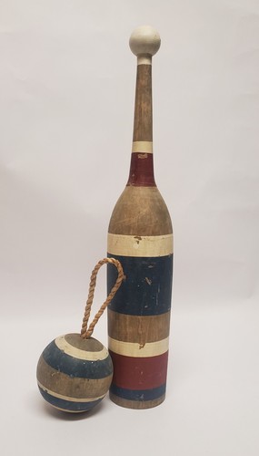 Vntg antique wooden juggling - wooden,