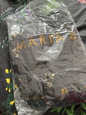 Maria B - 3 Piece Farshi Salwar Suit - Black and Gold - Size S