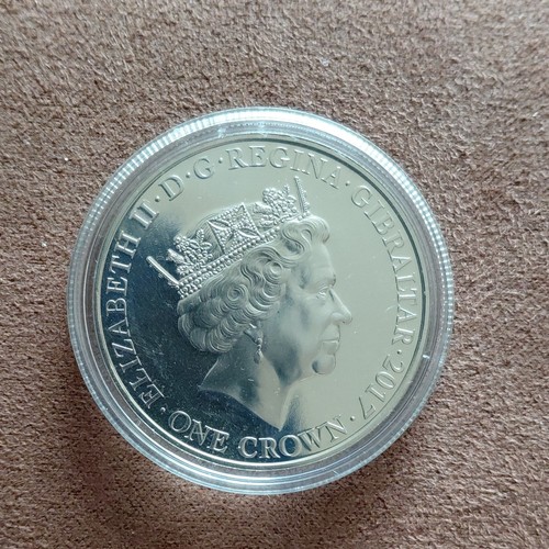 Gibraltar 2017 one crown lest - 2017, "lest