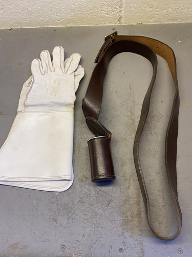 Drum major leather white - drum,