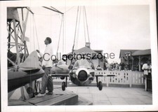 1950's Aeroplane Funfair Ride Milk Bar In Background Photo 3.25 x 2.25 Inch