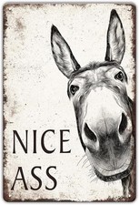 Funny Bathroom Tin Metal Sign