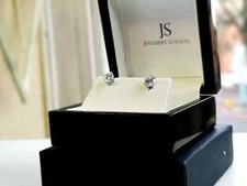 Genuine silver Round 1ct Stud