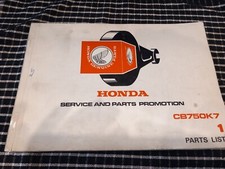 Honda CB750K7 parts list 1. 1976