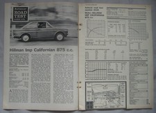 1967 Hillman Imp Californian Original Autocar magazine Road test