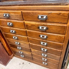 Large Antique Oak Apothecary