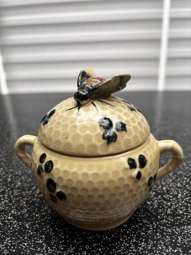 Honey jam pot with - pot, lid