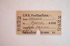 Railway Ticket GWR Cardiff to
