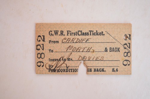 Railway ticket gwr cardiff - ticket,