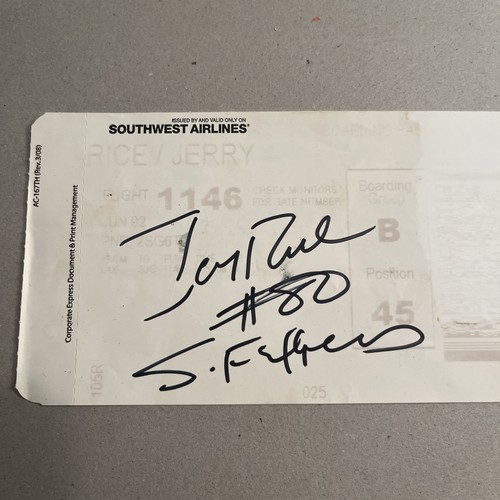 Jerry rice signed auto used - jerry,