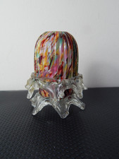 Antique Small Size Glass Fairy Lamp - A/F. Mottled Glass